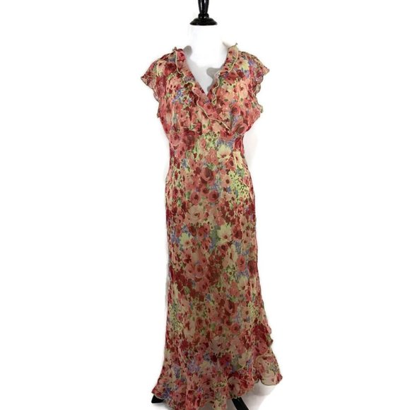 CDC Caren Desiree Company Maxi Dress Fit & Flare - Picture 1 of 8